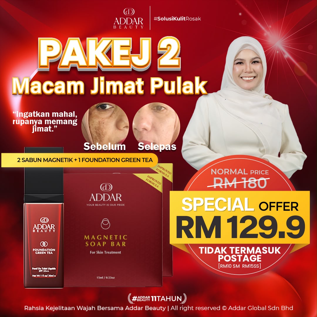 Pakej 2 - 2 Sabun Magnetic + 1 Foundation Green Tea
