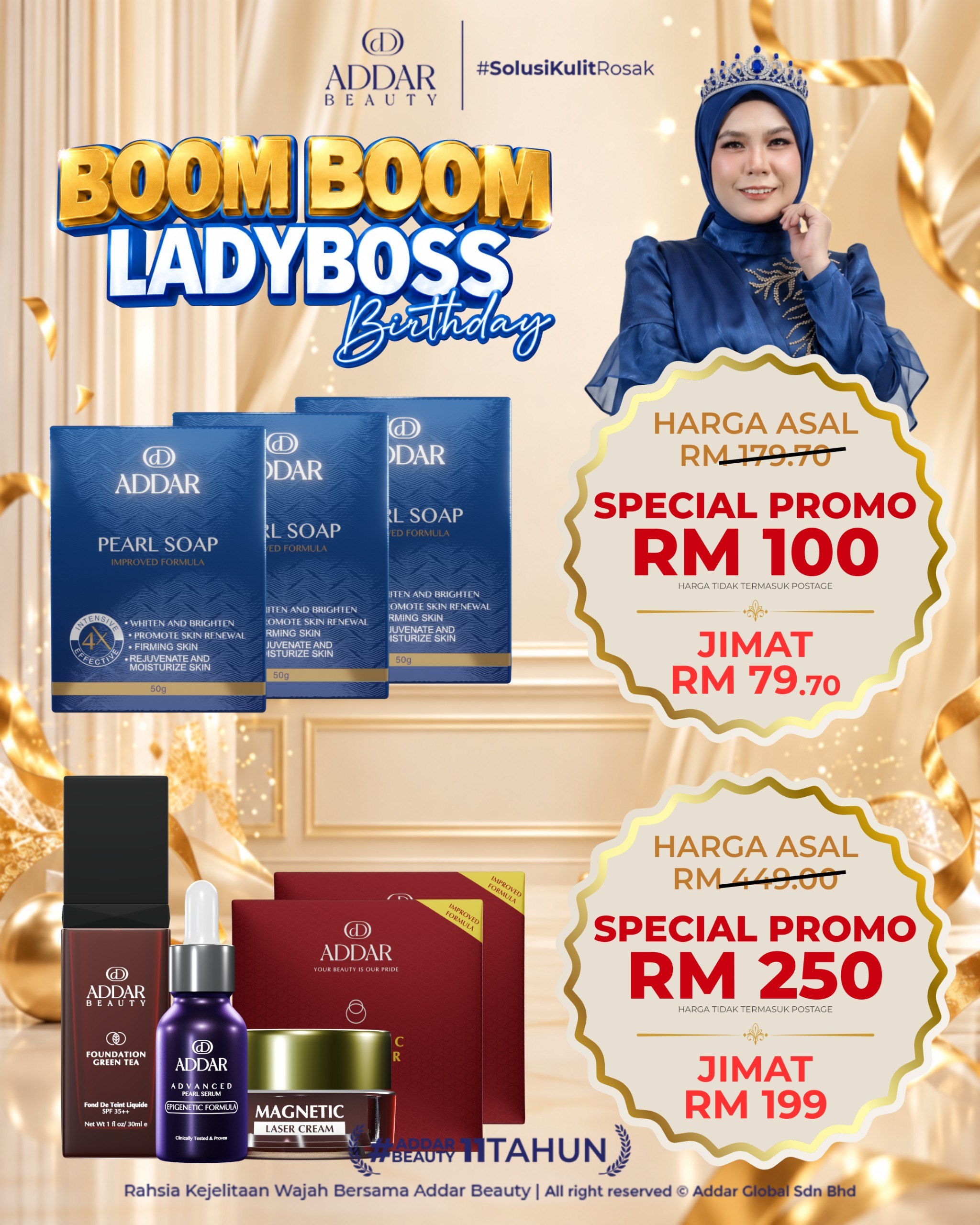 Boom Boom Lady Boss Promo - 3 Pearl Soap