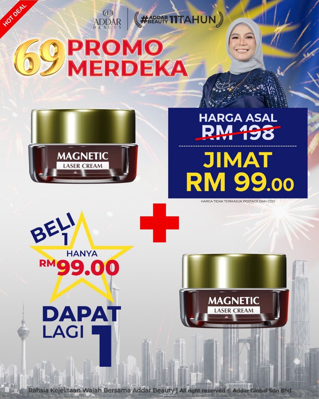 PROMO MERDEKA - 2 MAGNETIC LASER CREAM