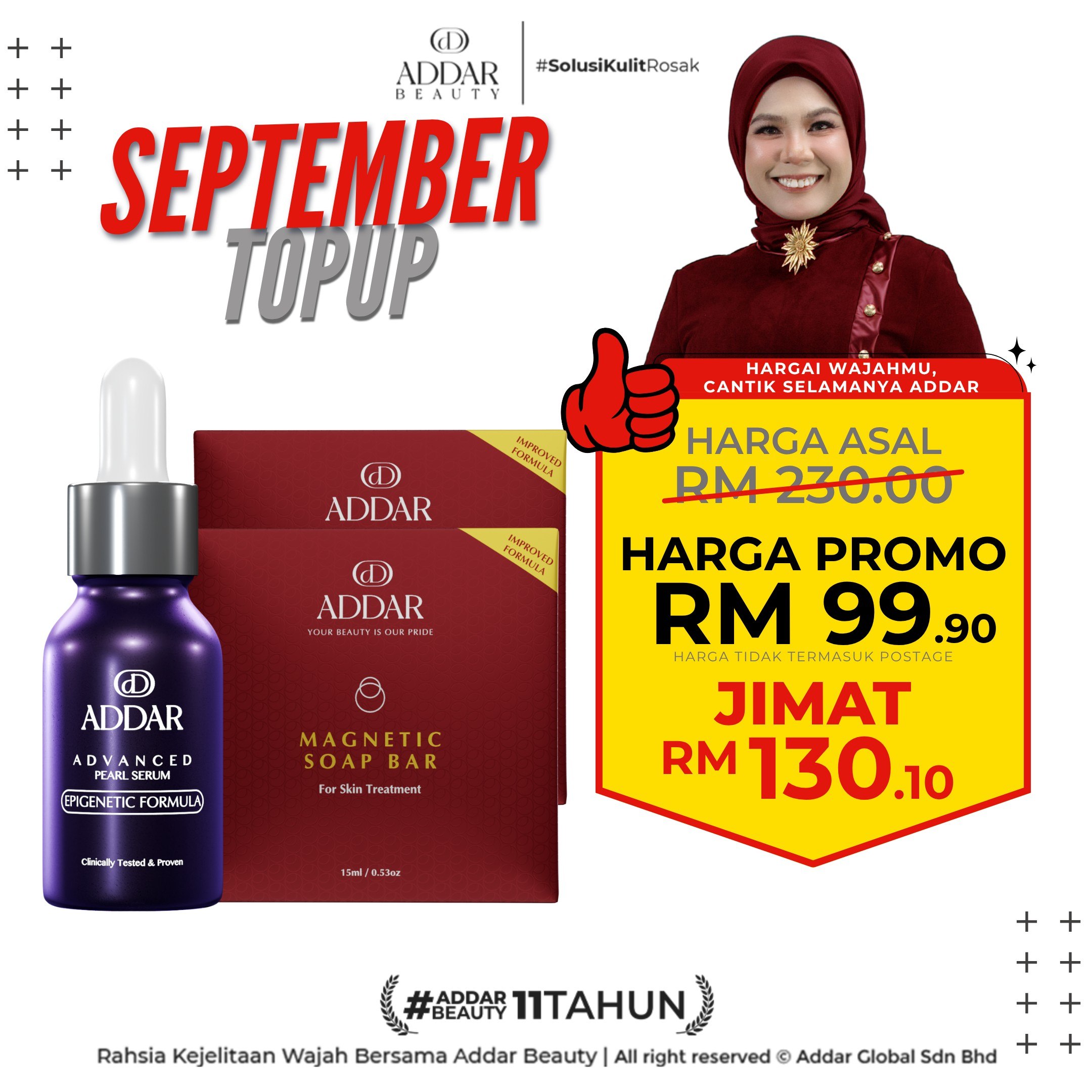 SEPTEMBER TOPUP - 1 PEARL SERUM + 2 SABUN MAGNETIC