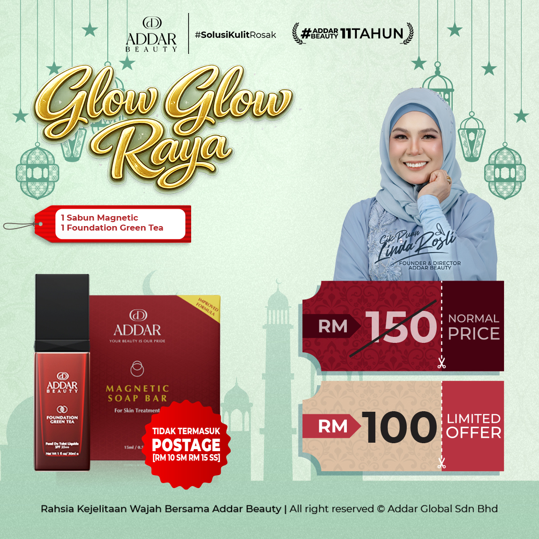 (GGR26) - 1 Sabun Magnetic + 1 Foundation Green Tea