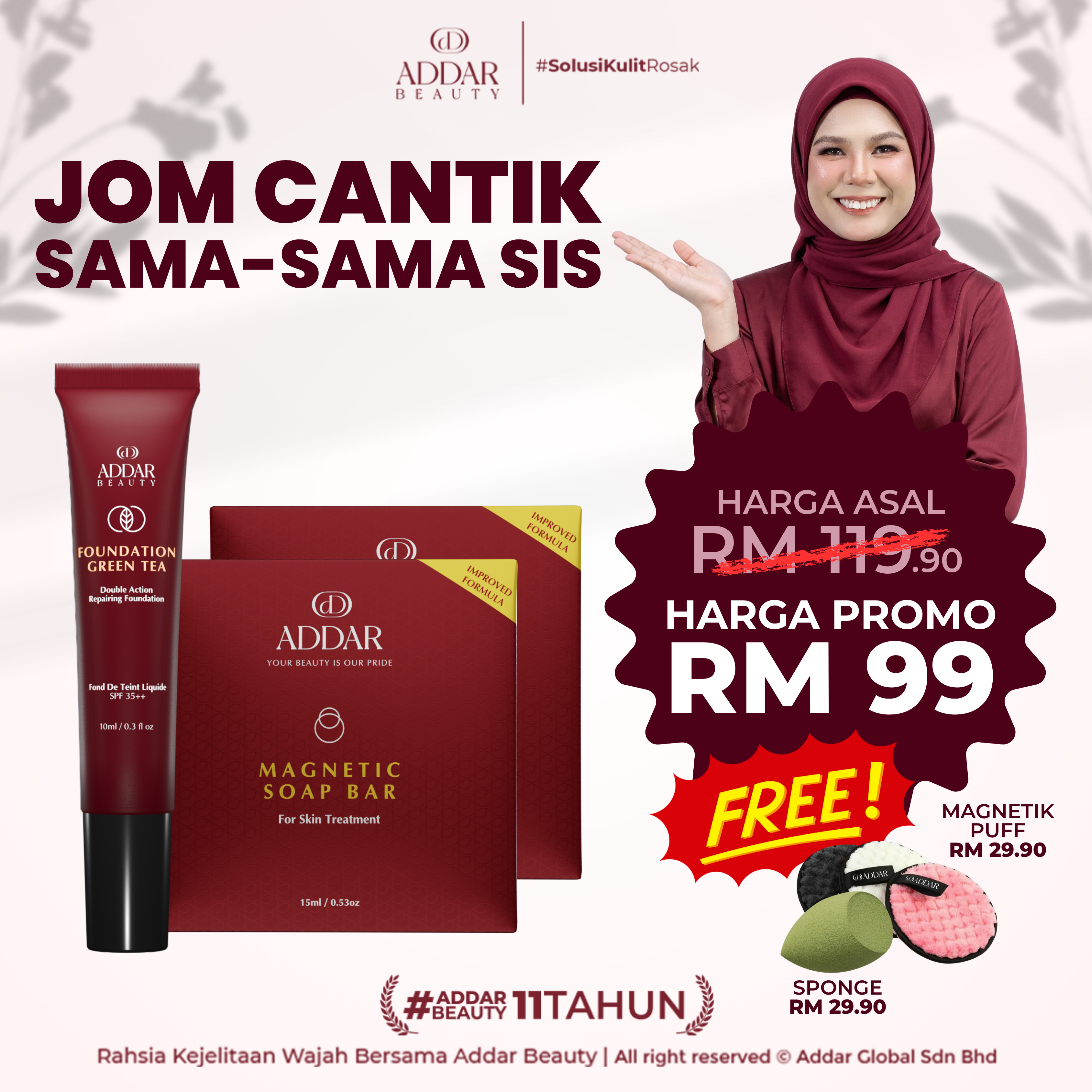 PROMO 7.7 - 2 SABUN MAGNETIK + 1 FOUNDATION TRAVEL