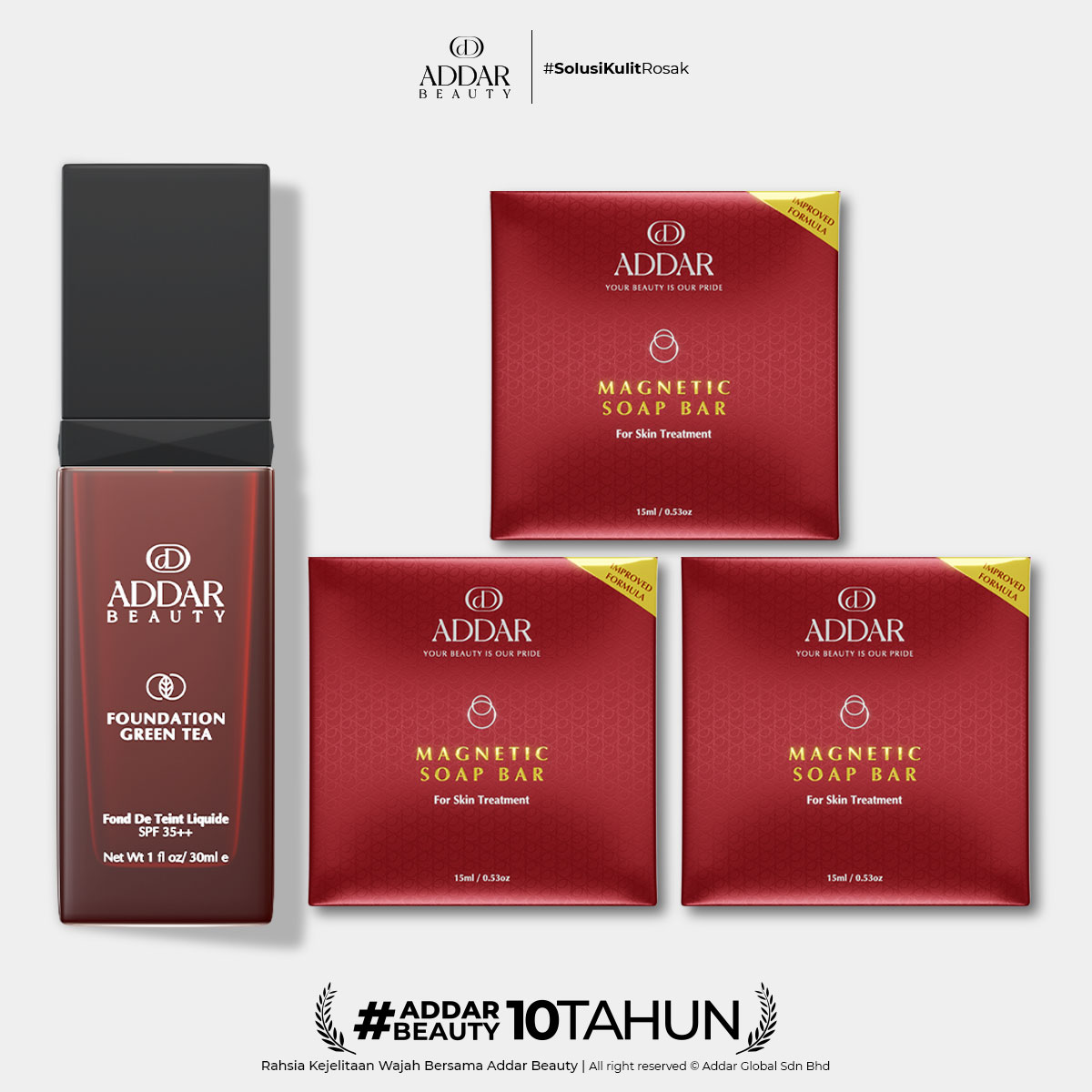 3 Sabun Magnetik + 1 Foundation Green Tea