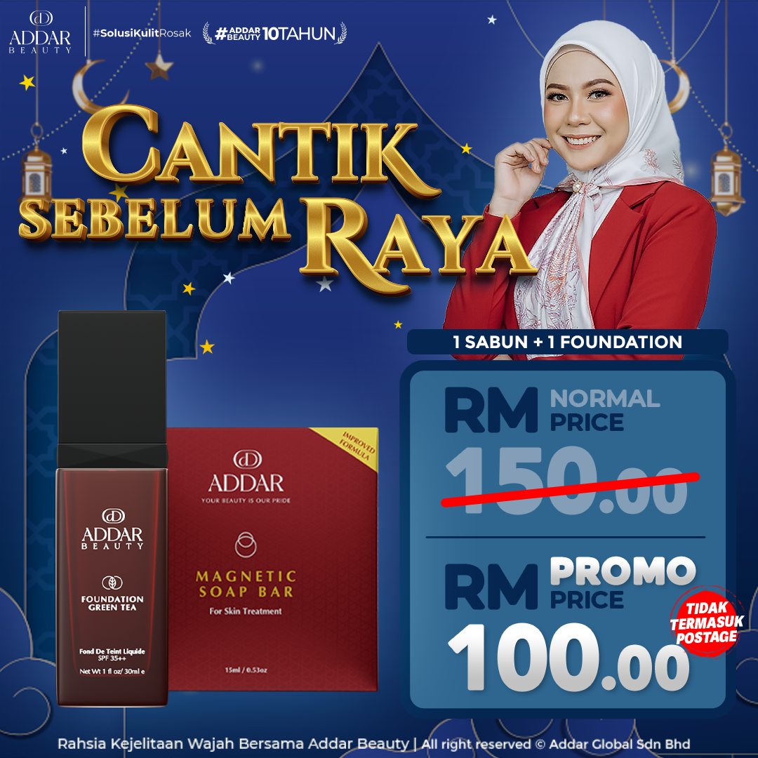 1 Sabun Magnetik + 1 Foundation Green Tea