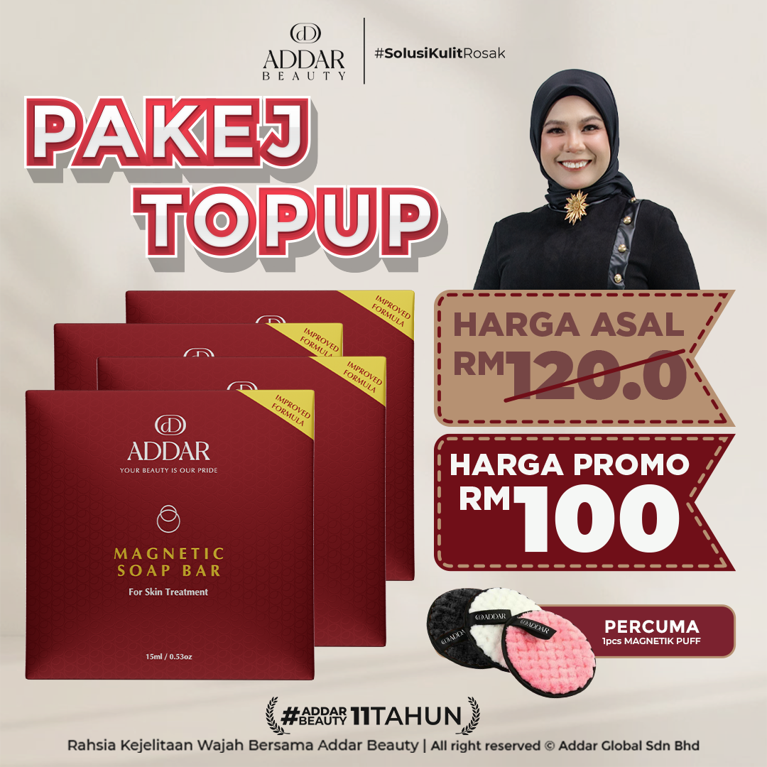 TOPUP26 - 4 SABUN MAGNETIC + 1 FREE MAGNETIC PUFF